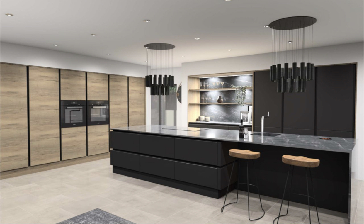 Extra Large Statement Island Black Oak