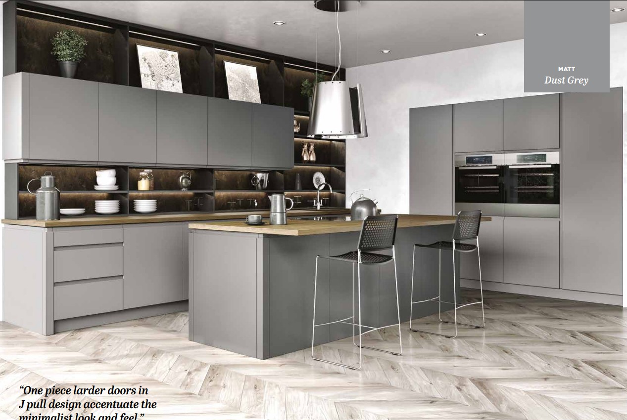 Four Seat Breakfast Bar Dust Grey Island