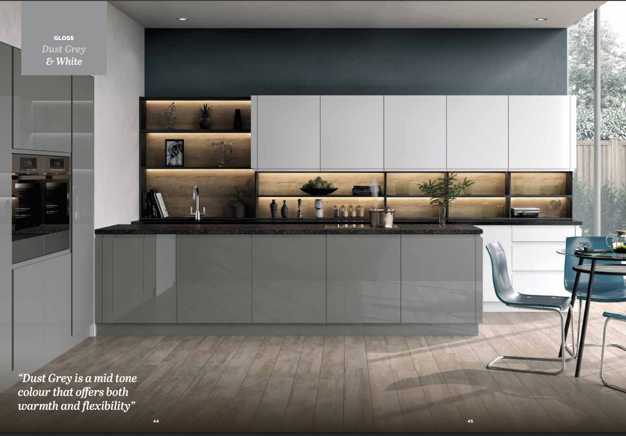 Parallel Island Hob Dust Grey White